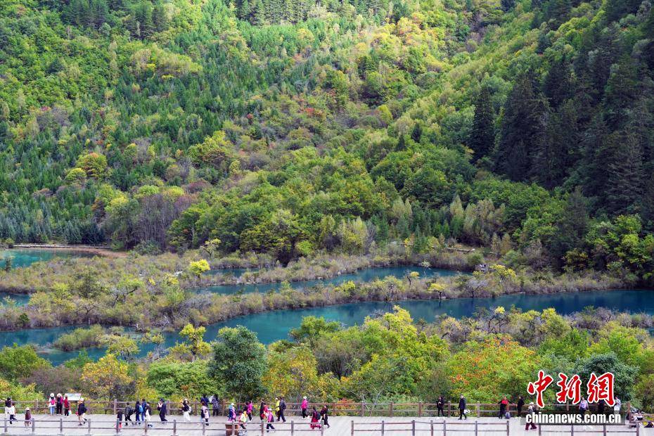 九寨沟秋景如画引游人