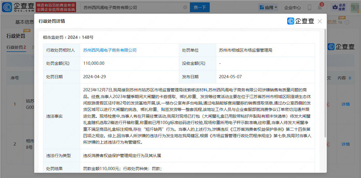 明星代言蟹卡差到黄牛不敢收 “蟹太太”曾因"短斤缺两"被罚(图1)