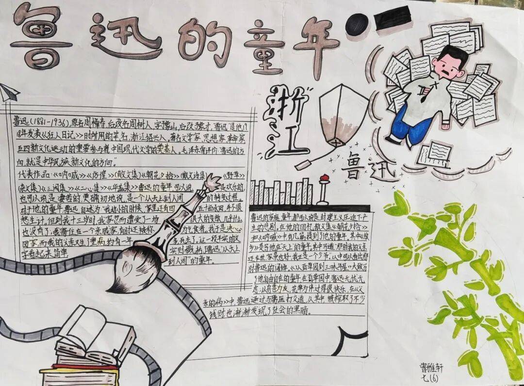 《朝花夕拾》手抄报比赛作品展