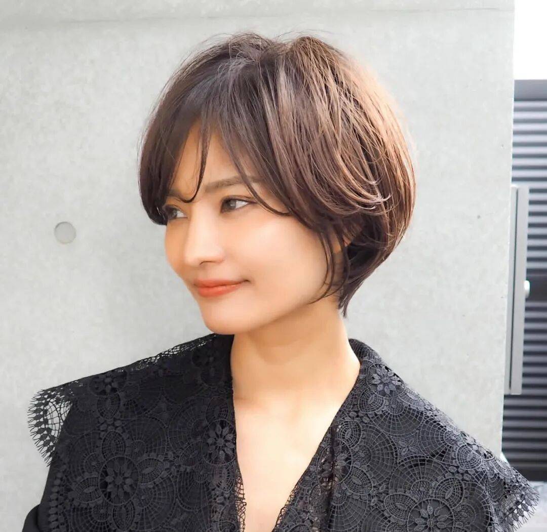简约大方的短发,清新温柔轻熟风非常有气质