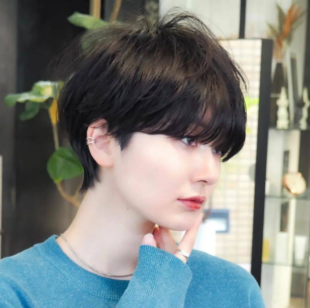 简约大方的短发,清新温柔轻熟风非常有气质