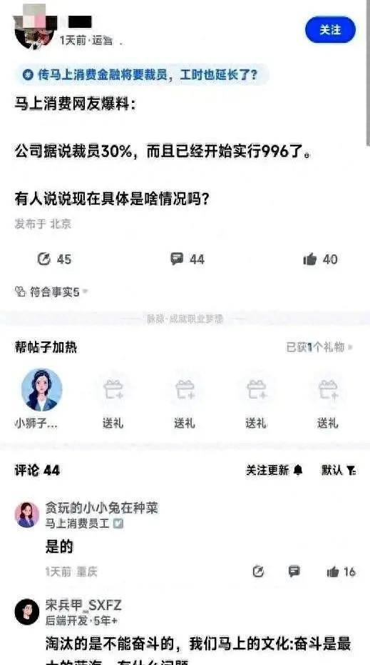 马上消费金融裁员传闻引关注:去年收入出现下滑 投诉达7万条(图1)