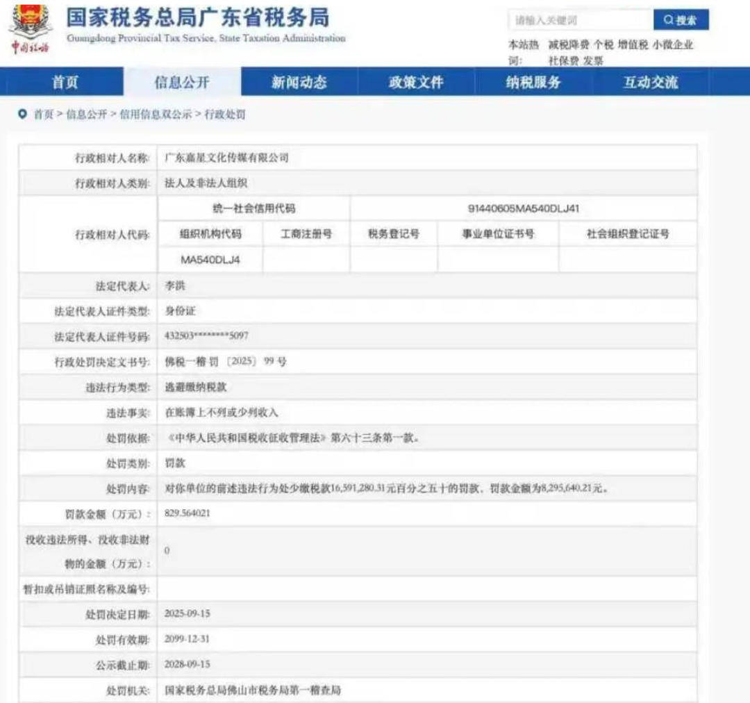 逃税超1600万元网红仍高频直播 平台应对偷逃税主播实施惩戒(图1)