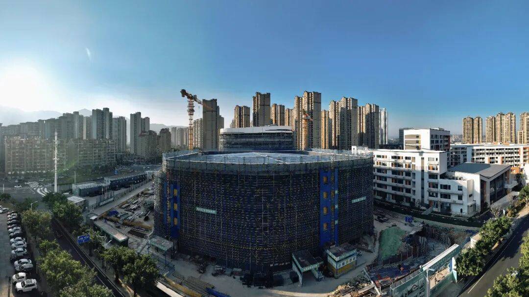 初睹雏形！东侨文明体育馆项目兴办全速促进