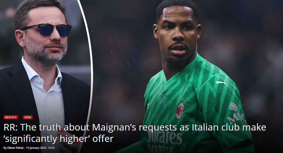 【RR】迈尼昂经纪人并没有提过分的佣金要求