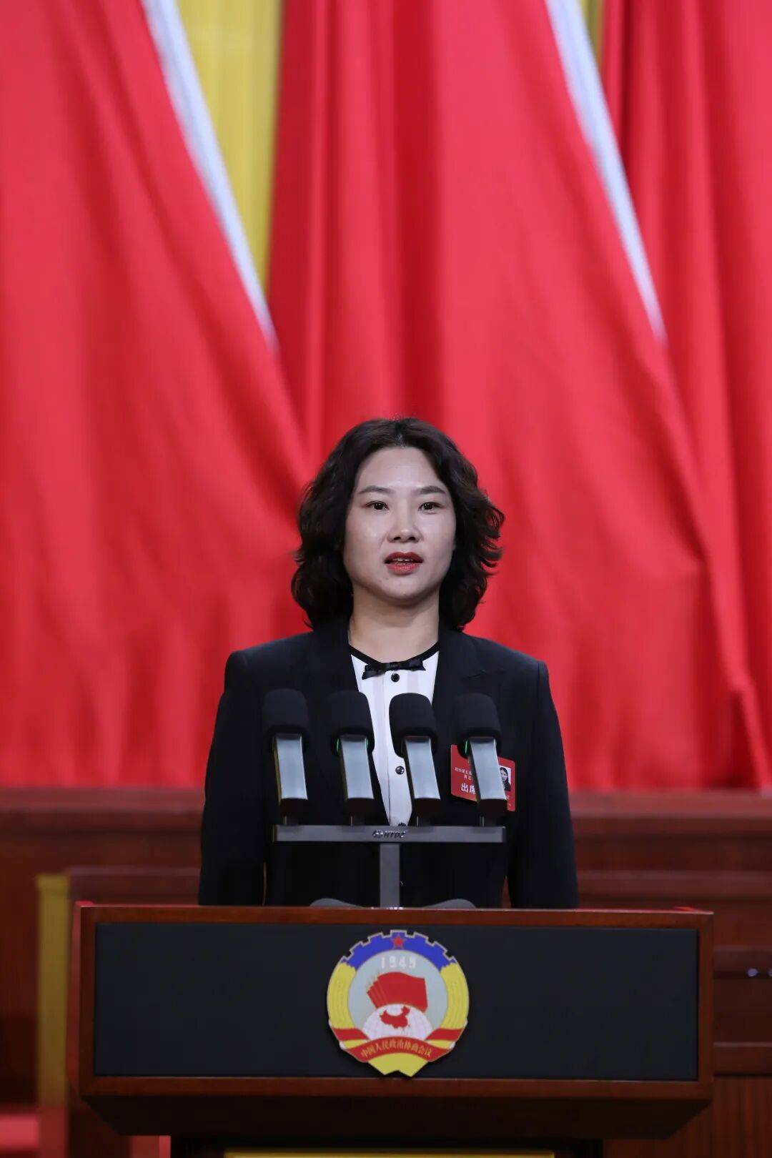 王娟代表市工商联作政协大会发言