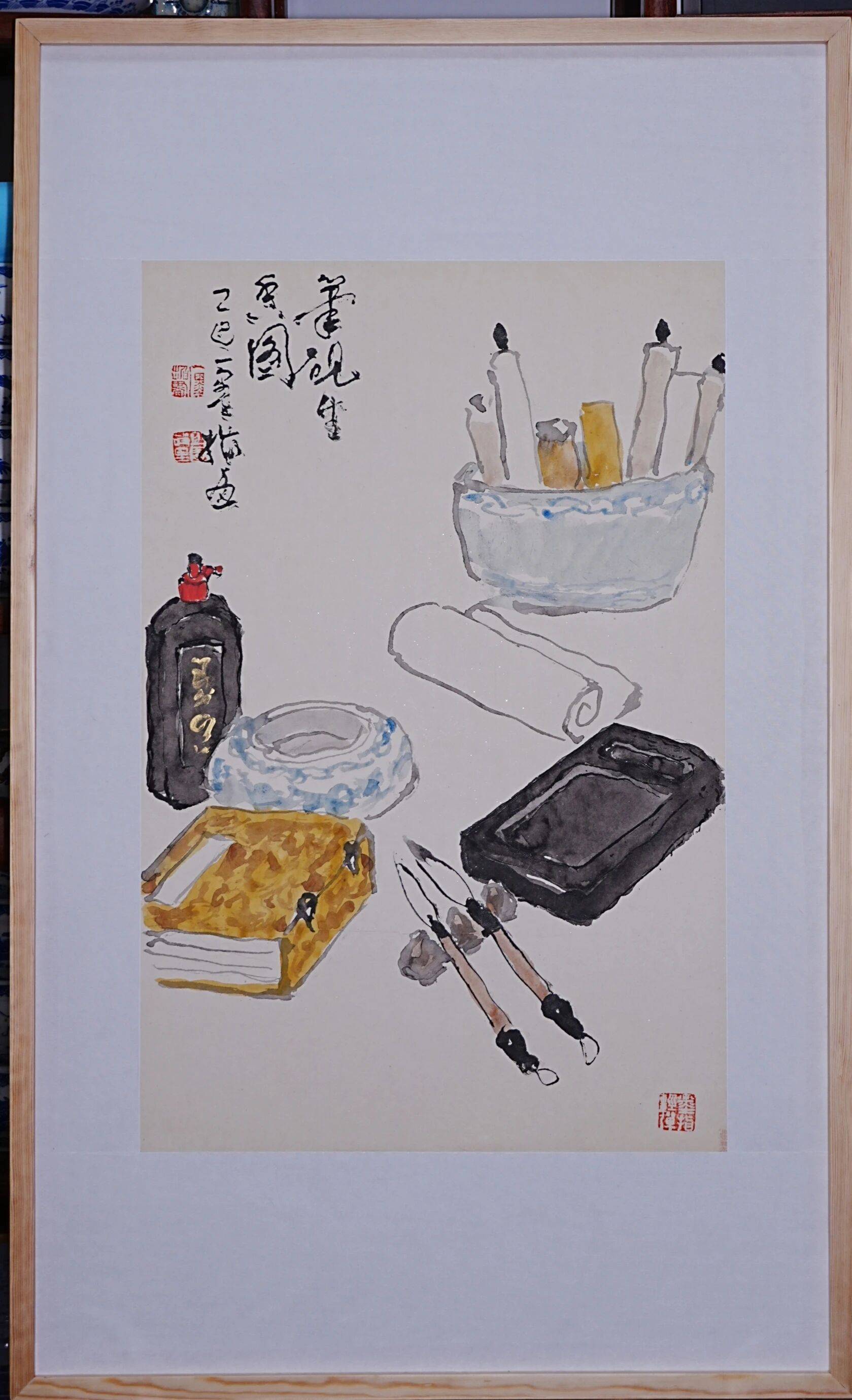 指画名家杨一墨的《笔砚生香图》藏着哪些文化乾坤?_铁岭_毛笔_手指头