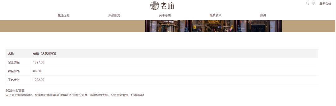 金饰克价，跌破1400元