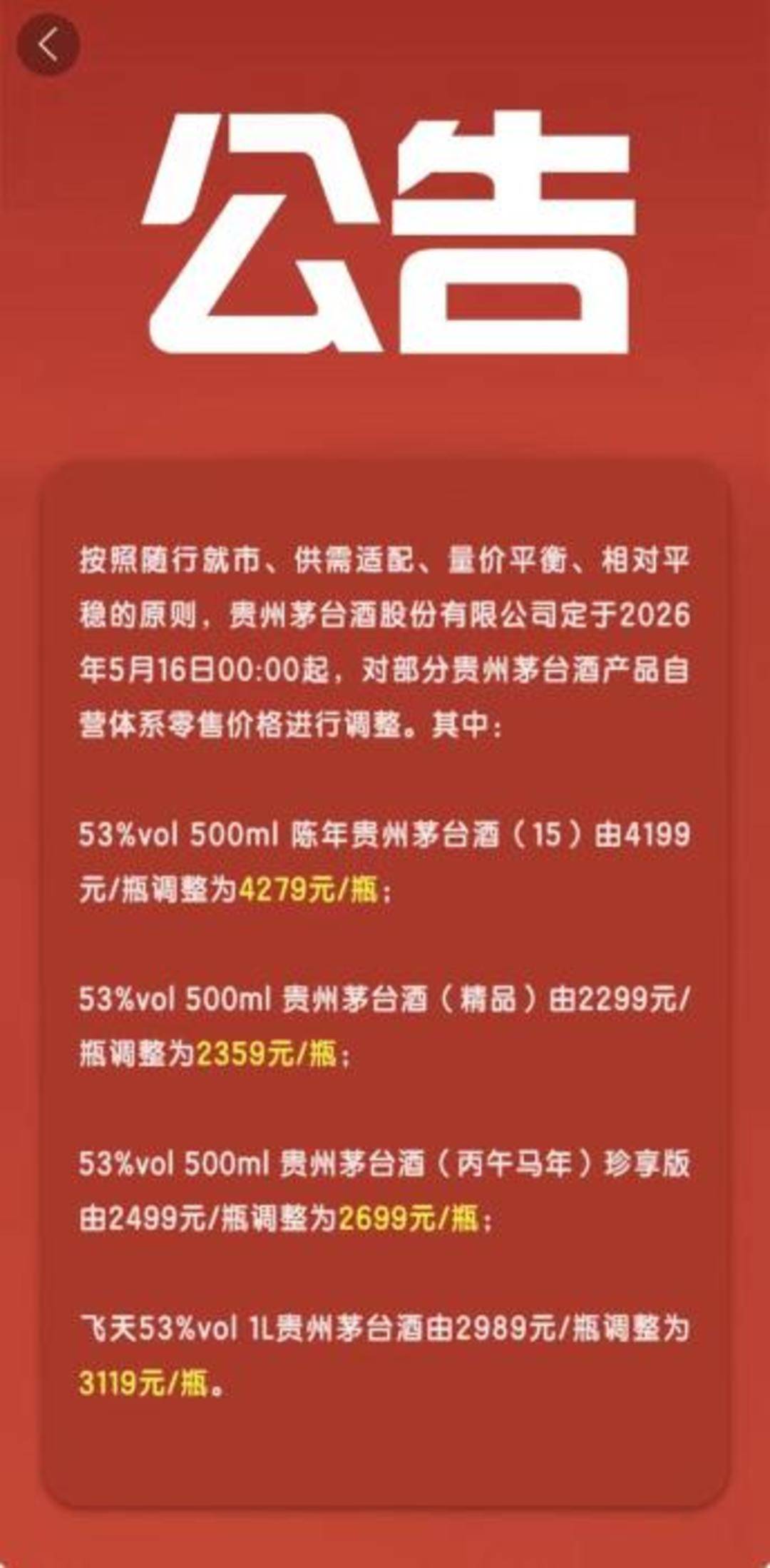 茅台宣布今日起部分产品涨价_搜狐网