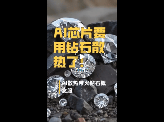 价格下降，培育钻石或成AI芯片散热新材料，多支培育钻石概念股迎来三位数涨幅