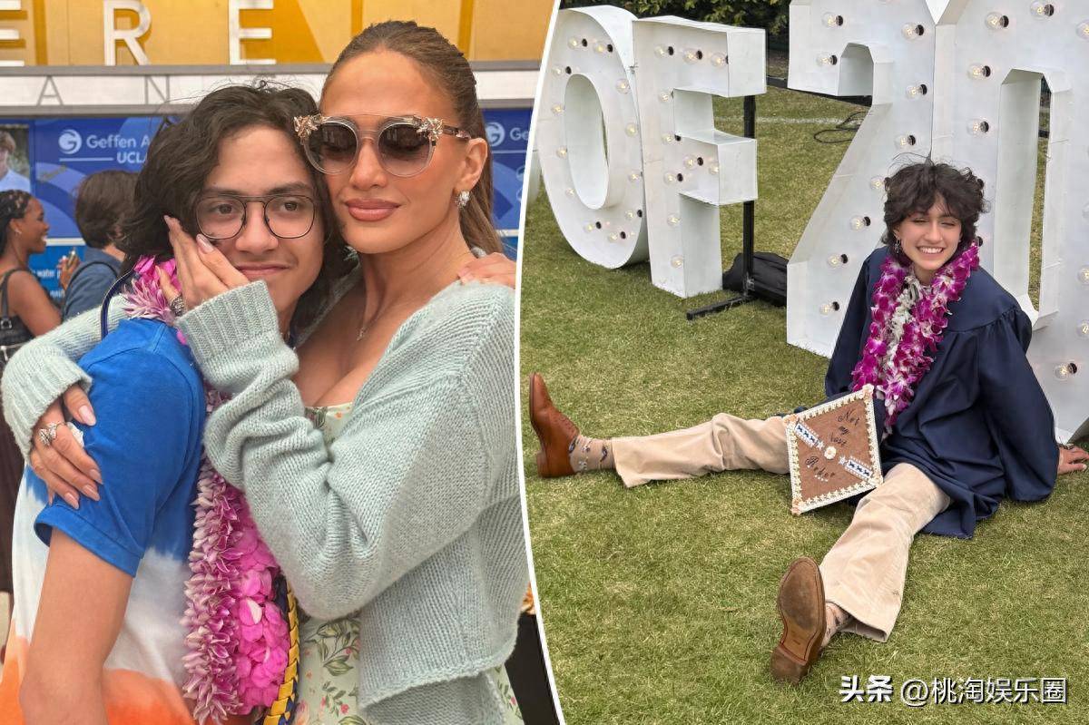 56岁詹妮弗洛佩兹晒双胞胎毕业照，大方公开女儿跨性别新身份