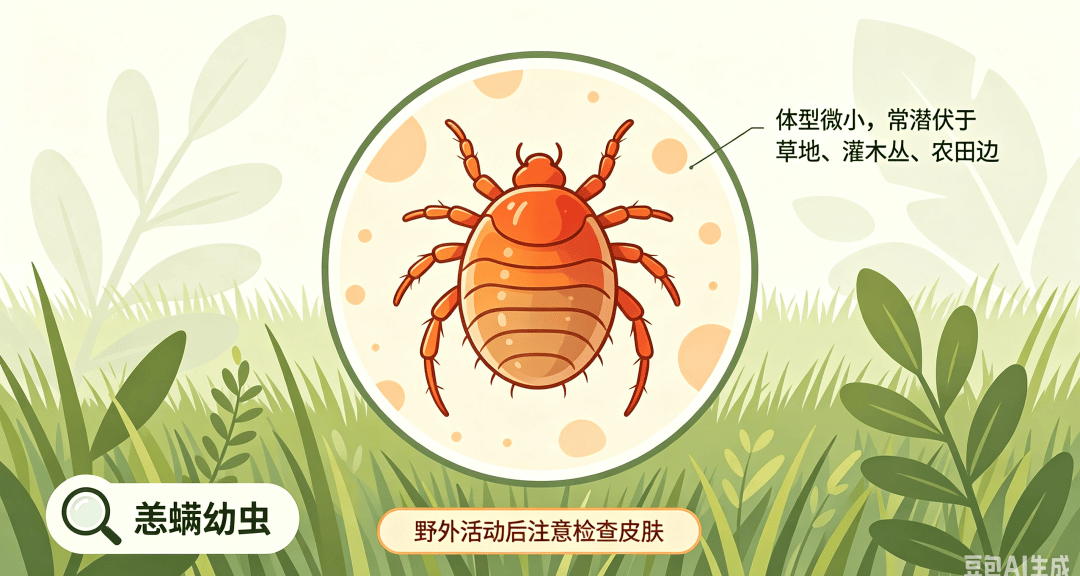 草丛隐形刺客！身上出现黑色焦痂，警惕致命恙虫病