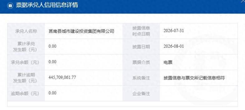 莒南城投集团发生票据持续逾期:已被法院立案执行6484万元(图1) 文章配图-1