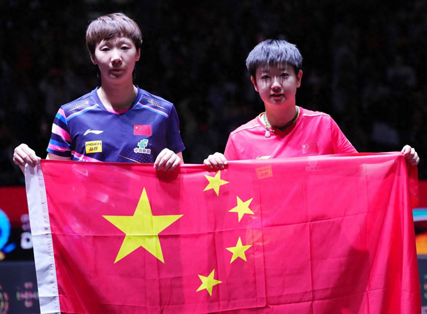 亚运会:国乒女单八连冠!孙颖莎王曼昱会师决赛,张本美和又哭了